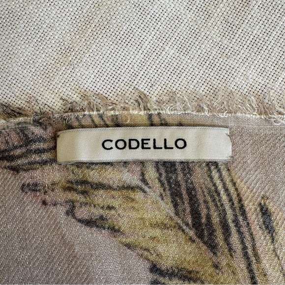 •Codello Germany Feathers Print Oversized Shawl Blanket Light Scarf 43”x72”NWOT - Picture 5 of 14